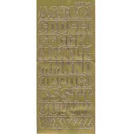 samolepka 10x23 cm zlatá abeceda veľká