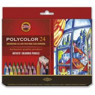 pastelky art polycolor 24ks +2ks ceruzky 1500+1 strúhadlo