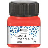 farba na sklo a porcelán 20 ml Kreul Clear 05 cherry red