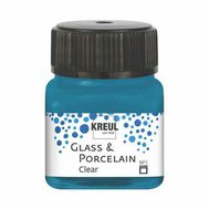 farba na sklo a porcelán 20 ml Clear 15 cyanean blue