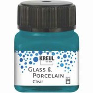 farba na sklo a porcelán 20 ml Kreul Clear 16 turquoise