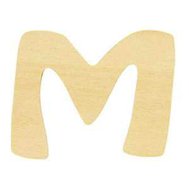 drevené písmeno 6 cm M