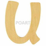 drevené písmeno 6 cm U