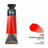 akvarel farba v tube 10 ml ROSA Gallery 740 bright red