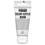 akrylová farba Pentart 60 ml hodvábna strieborná