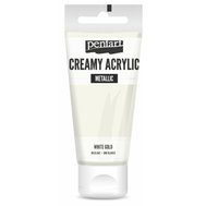 akrylová farba Pentart 60 ml hodvábna bielozlatá